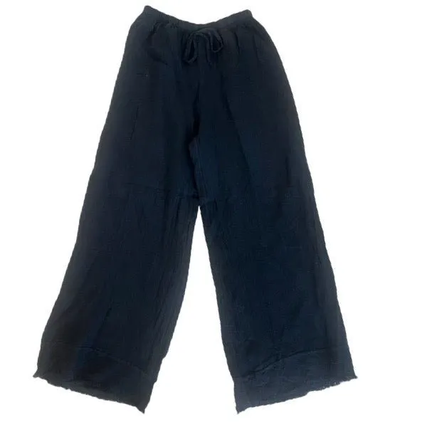 Frayed Bottom Linen Pant