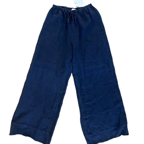 Frayed Bottom Linen Pant