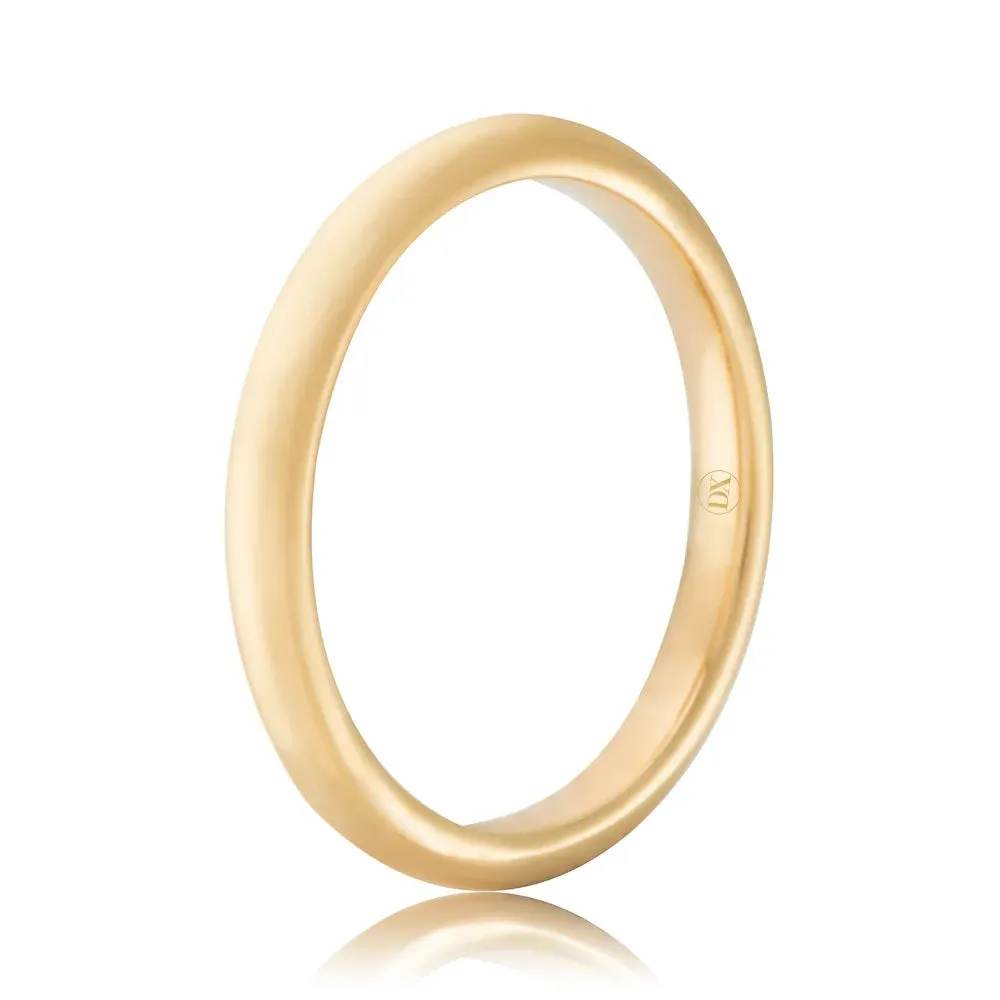 Full Dome 2.5mm - 18ct Yellow Gold