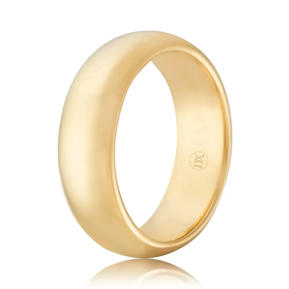 Full Dome 8mm - 18ct Yellow Gold