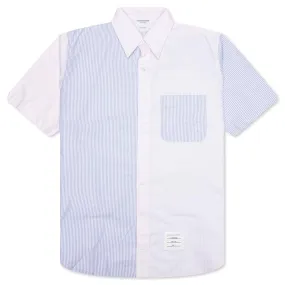 Funmix Straight Fit Button Down S/S Shirt - Light Pink