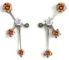 Grand Gems (M) Earrings [Champagne gems]