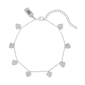 HEIRLOOM HEART ANKLET SILVER