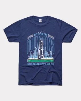 Hit it to the Fountains Boulevard Navy T-Shirt