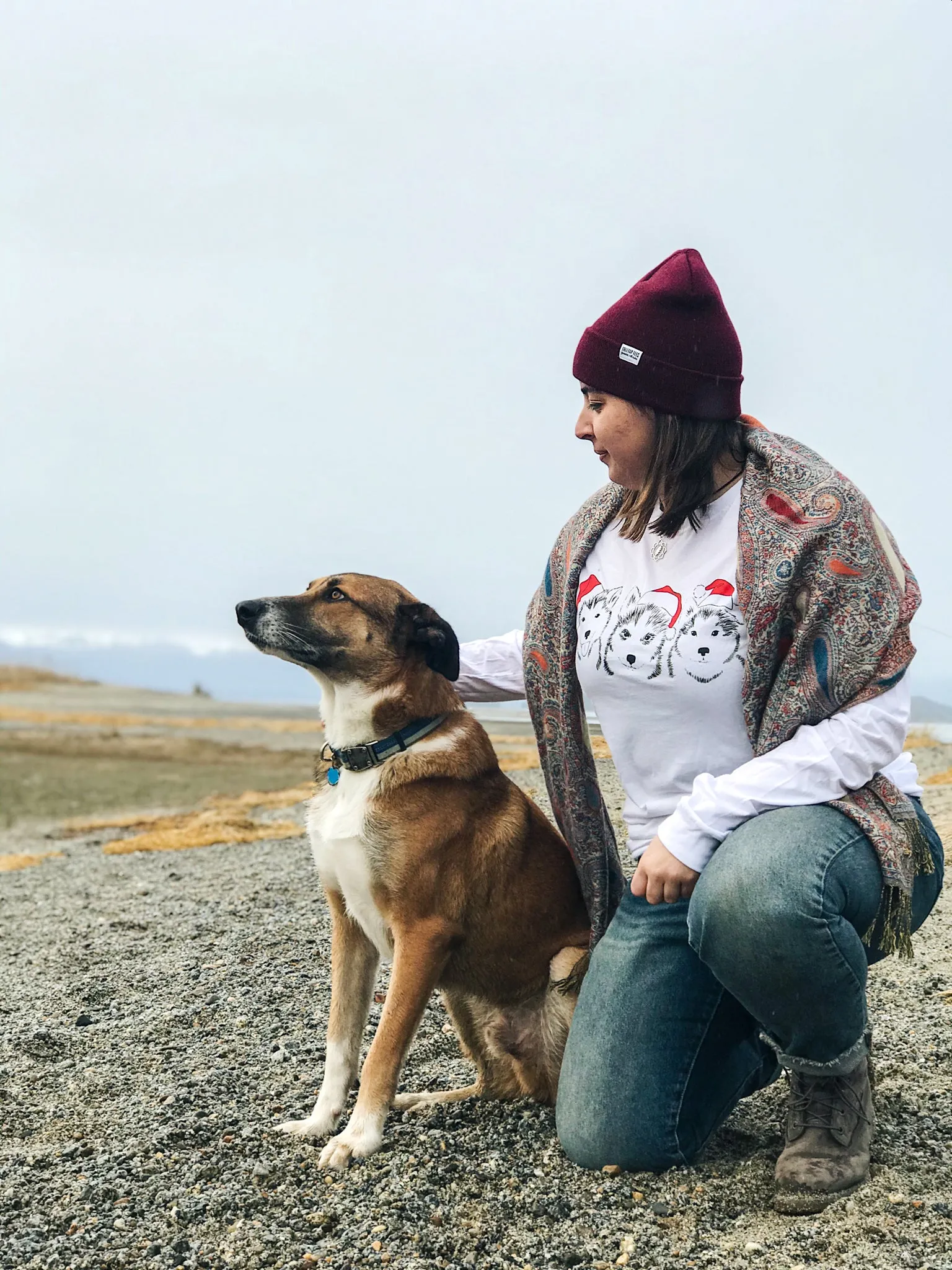 Holiday Huskies Long Sleeve Tee - Unisex