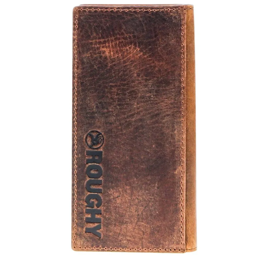 HOOEY CANYON RODEO ROUGHY WALLET DISTRESSED TAN/BROWN LEATHER