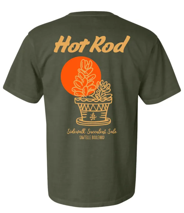 HOT ROD SUCCULENT TEE (WASHED HEMP)