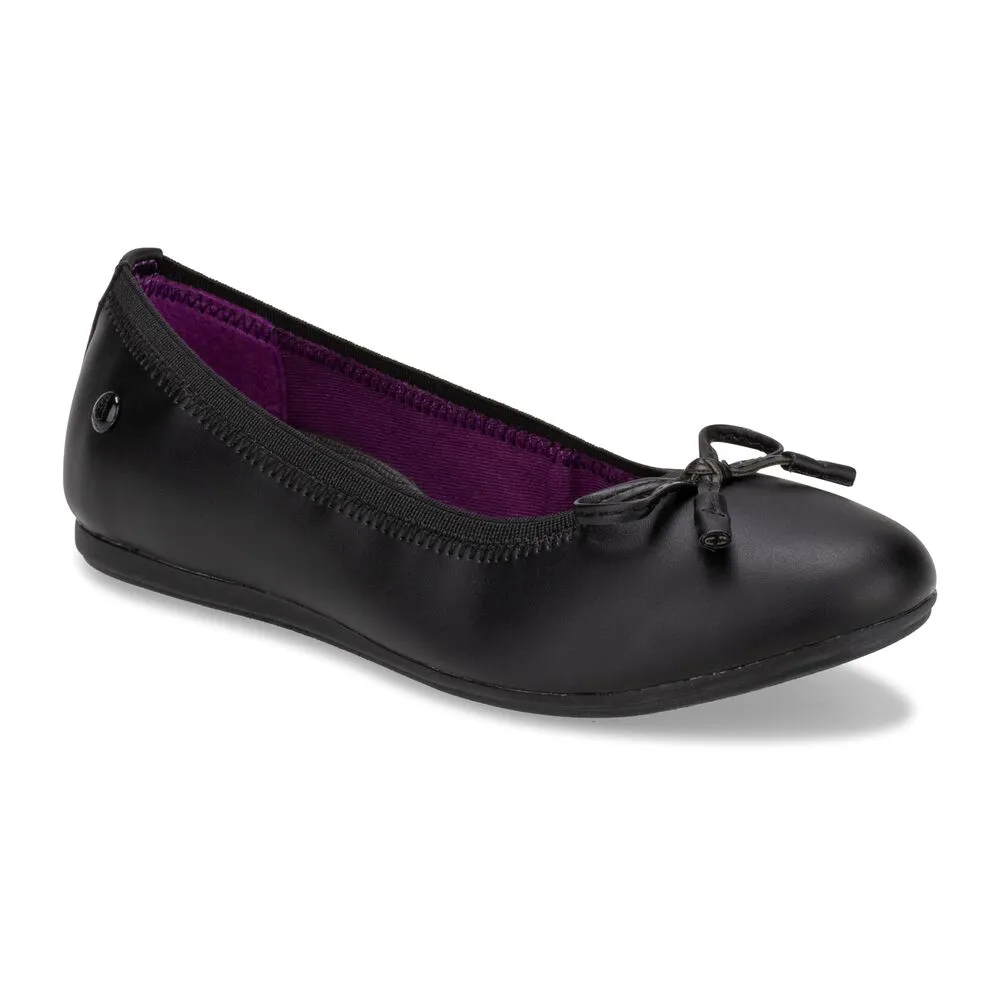 Hush Puppies Black Josie Youth Flat