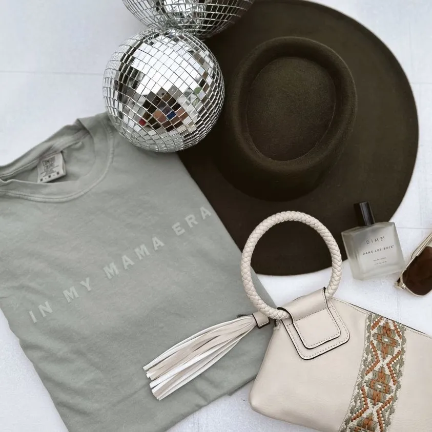 {IN MY MAMA ERA} Sage Green Crew Neck Tee