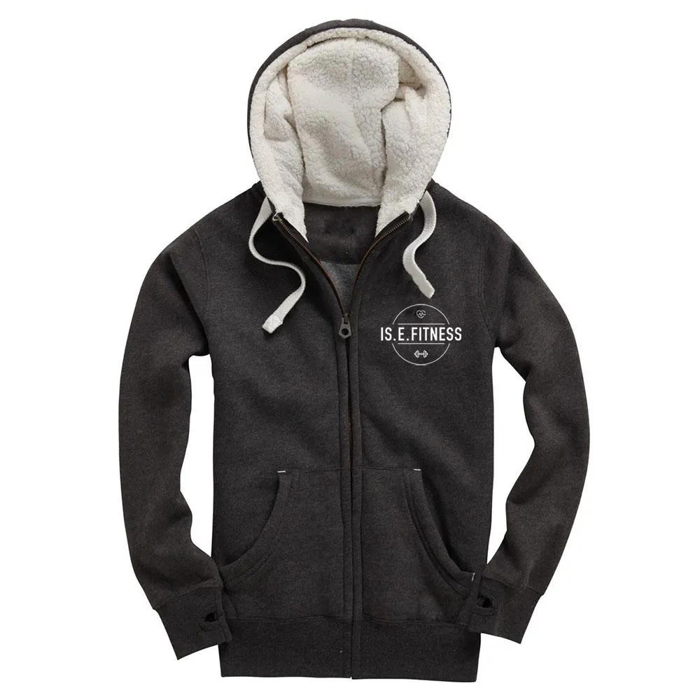 IS.E.FITNESS Fleece Lined Zip Up Hoodie - Wholesale