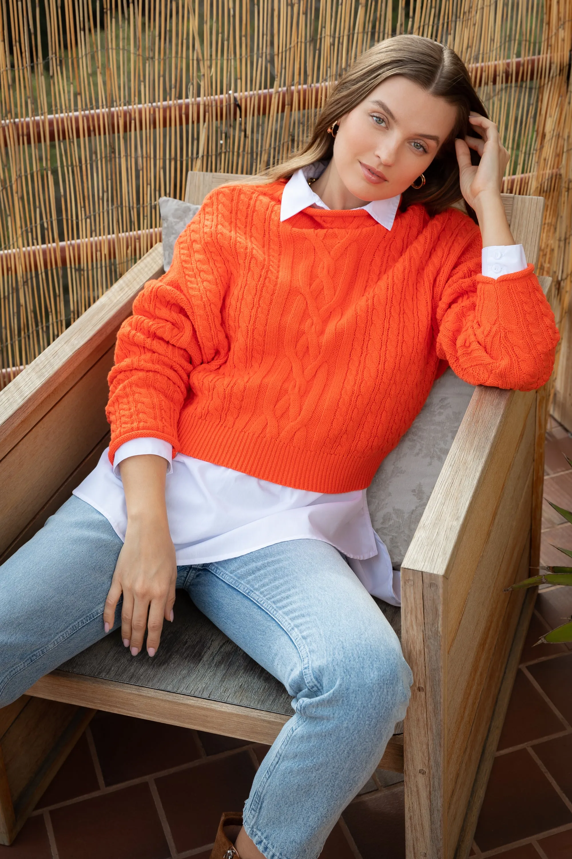 Jennevie Orange Sweater