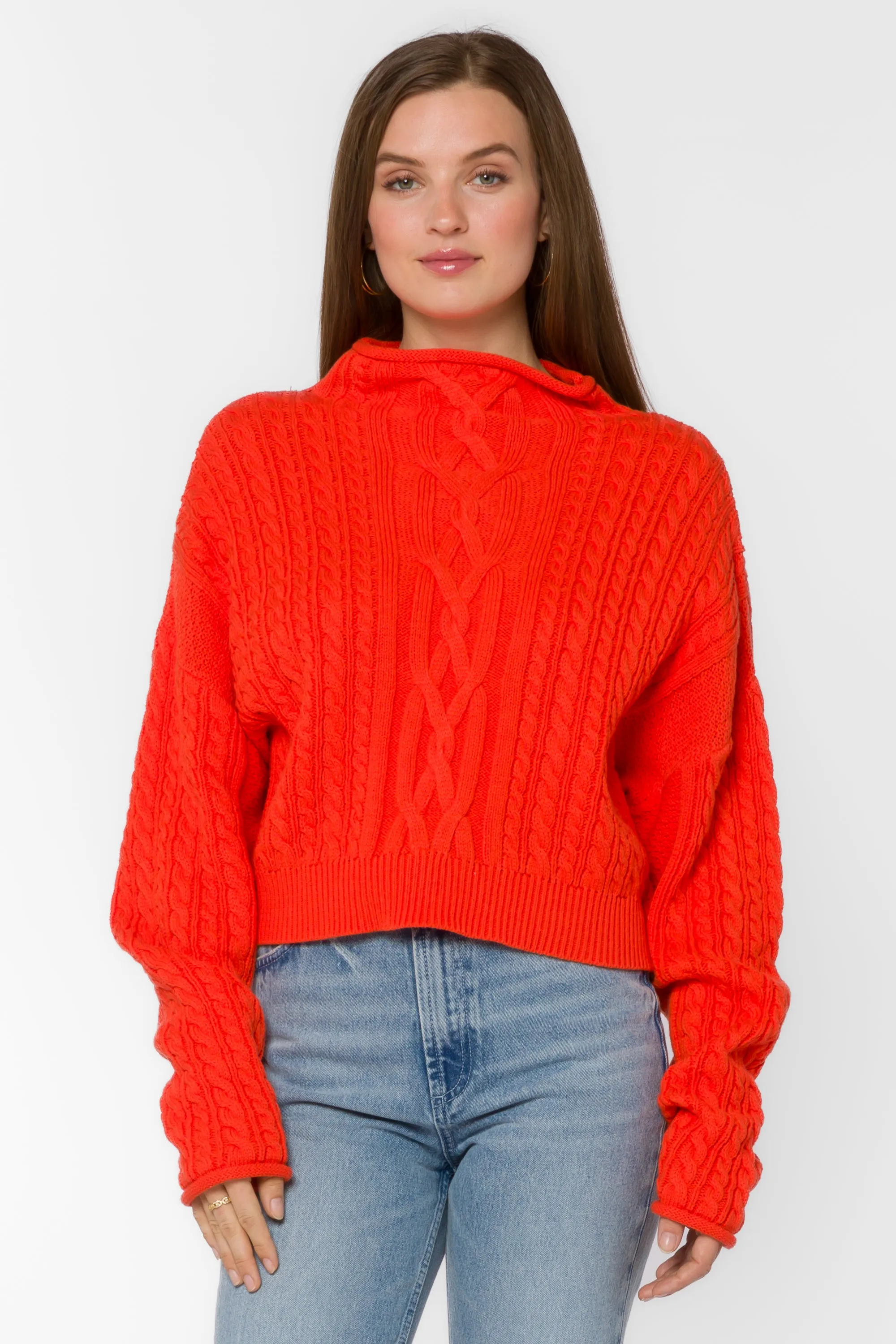 Jennevie Orange Sweater