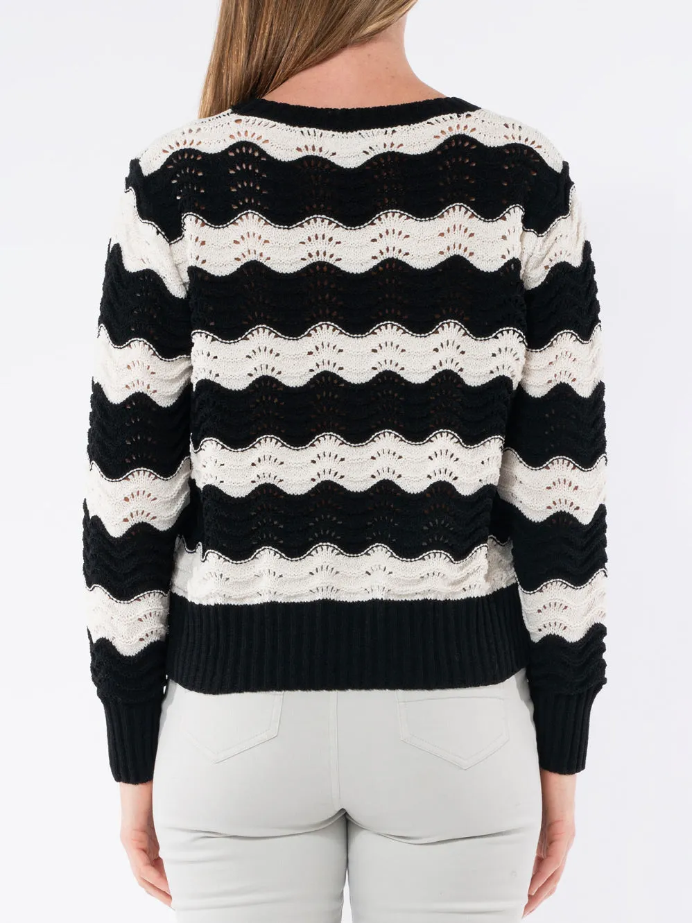 JUMP WAVE STRIPE PULLOVER