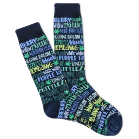 K.Bell Men's Cannabis Strains Crew Sock