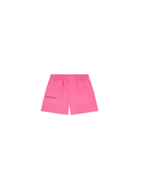 Kids Aloe Linen Shorts—flamingo pink