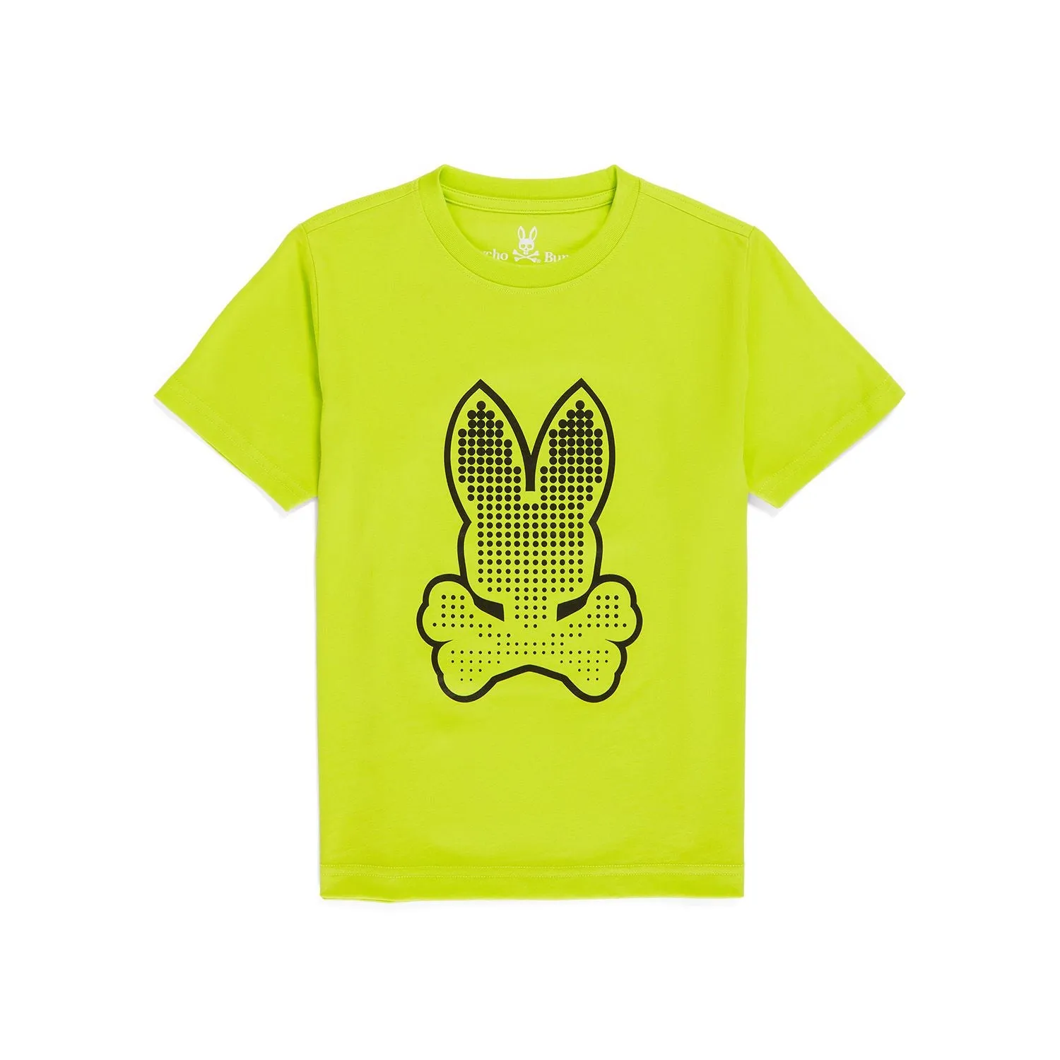 Kids Psycho Bunny Strype Graphic Tee (Lime Granita)