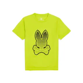 Kids Psycho Bunny Strype Graphic Tee (Lime Granita)