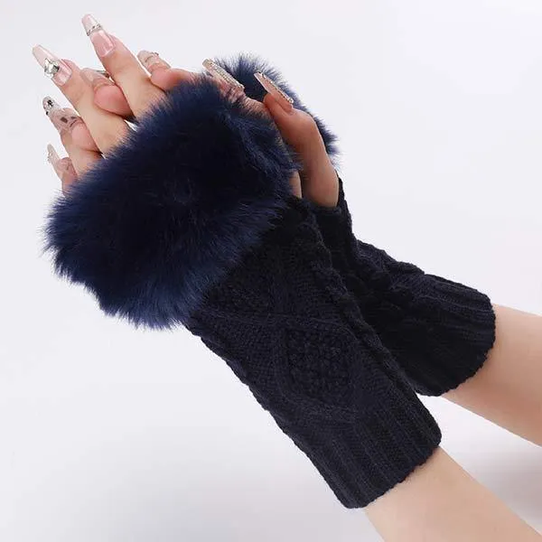 Knit Insulated Fingerless Arm Sleeves 34427193C