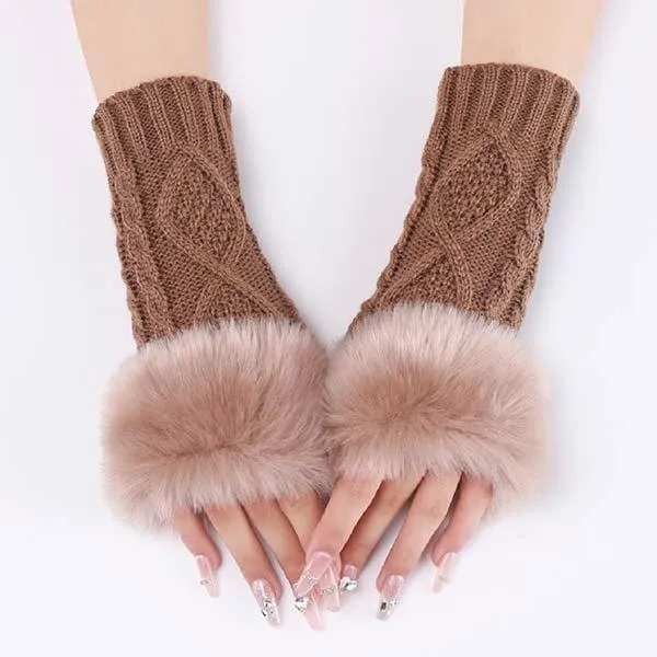 Knit Insulated Fingerless Arm Sleeves 34427193C