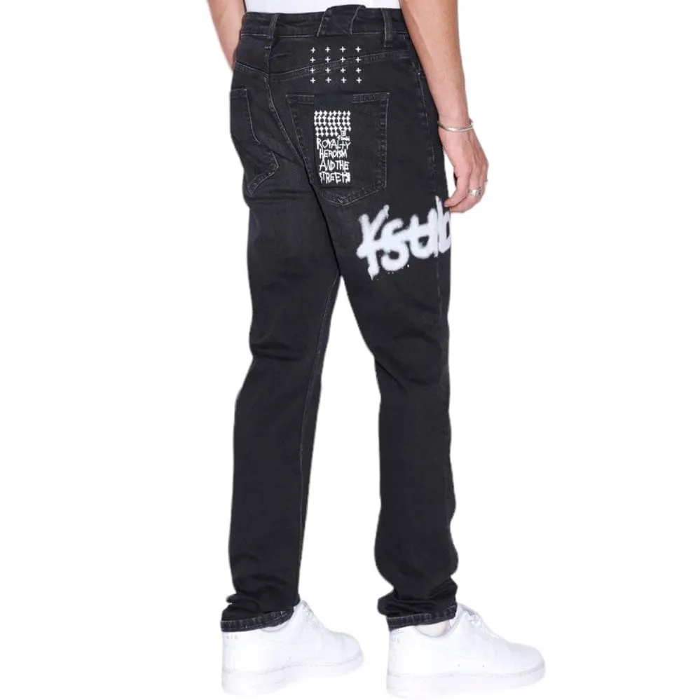 Ksubi Chitch Black Etch Denim (Black) MFA23DJ020