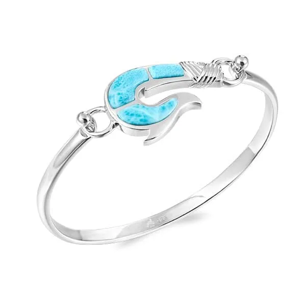 Larimar Maui Fish Hook Converta Bangle