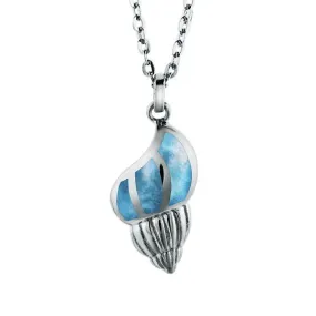 Larimar Seashell Pendant