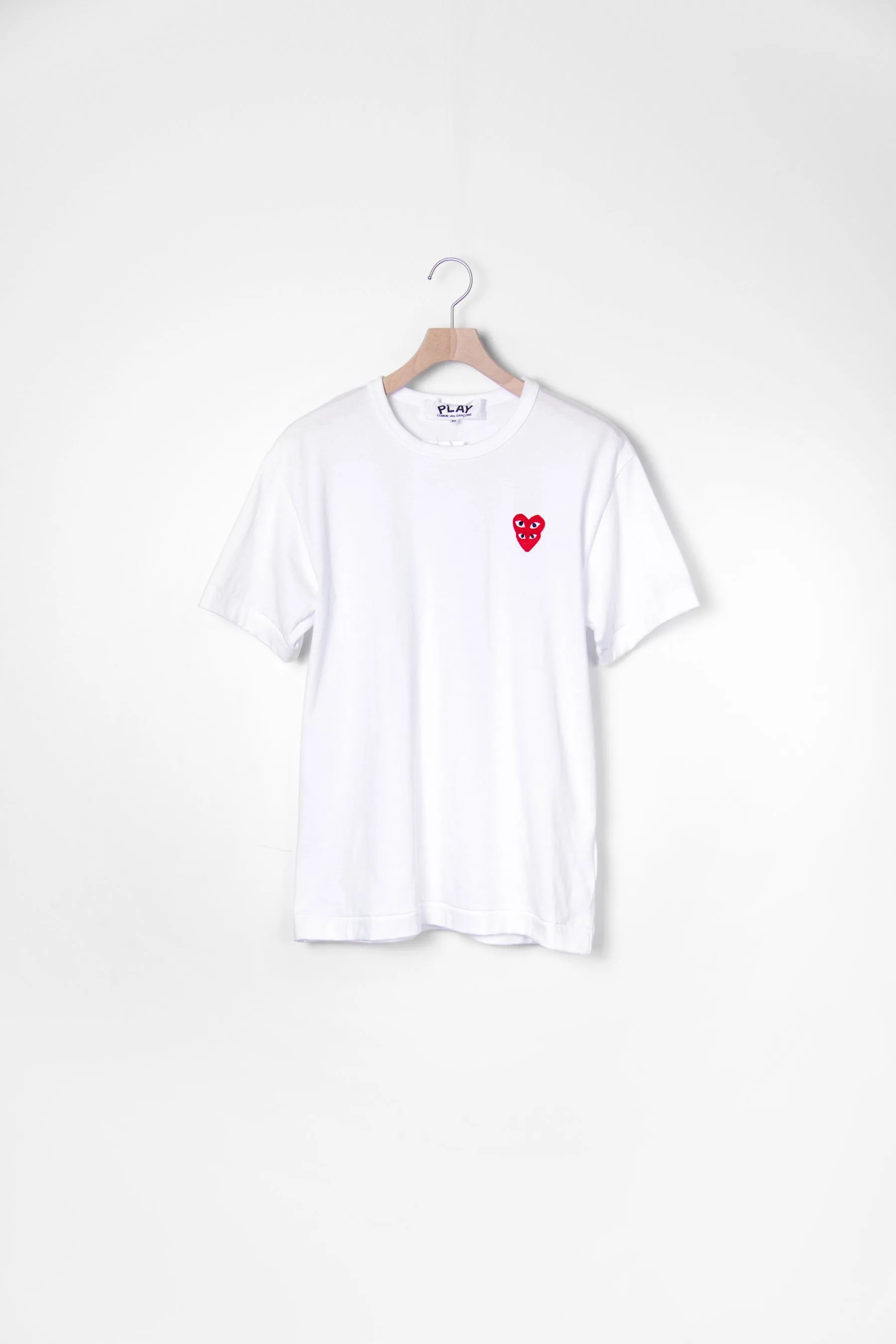 Layered Double Emblem Tee White/Red T288