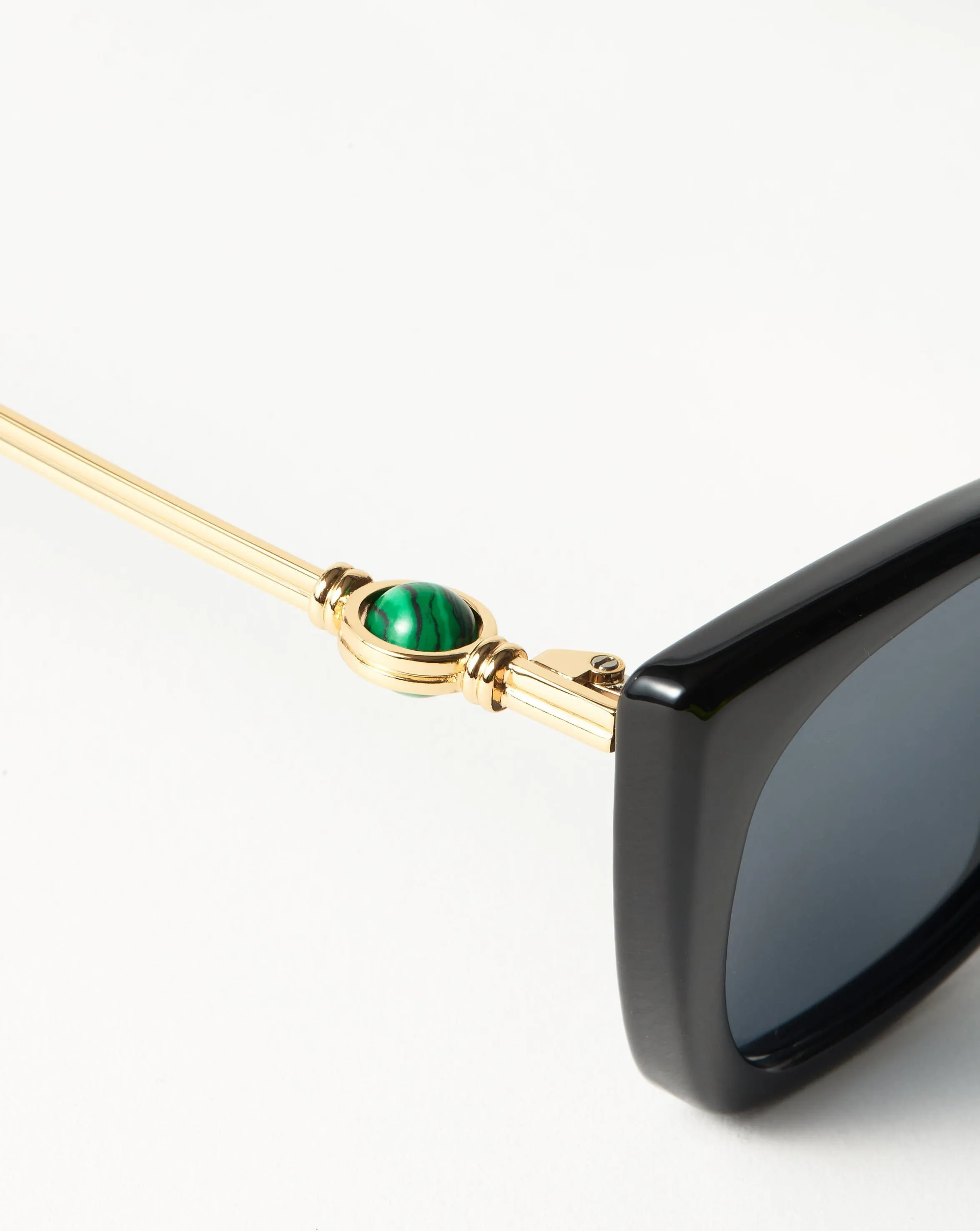 Le Specs Lyra Sphere Cat-Eye Sunglasses | Black/Malachite