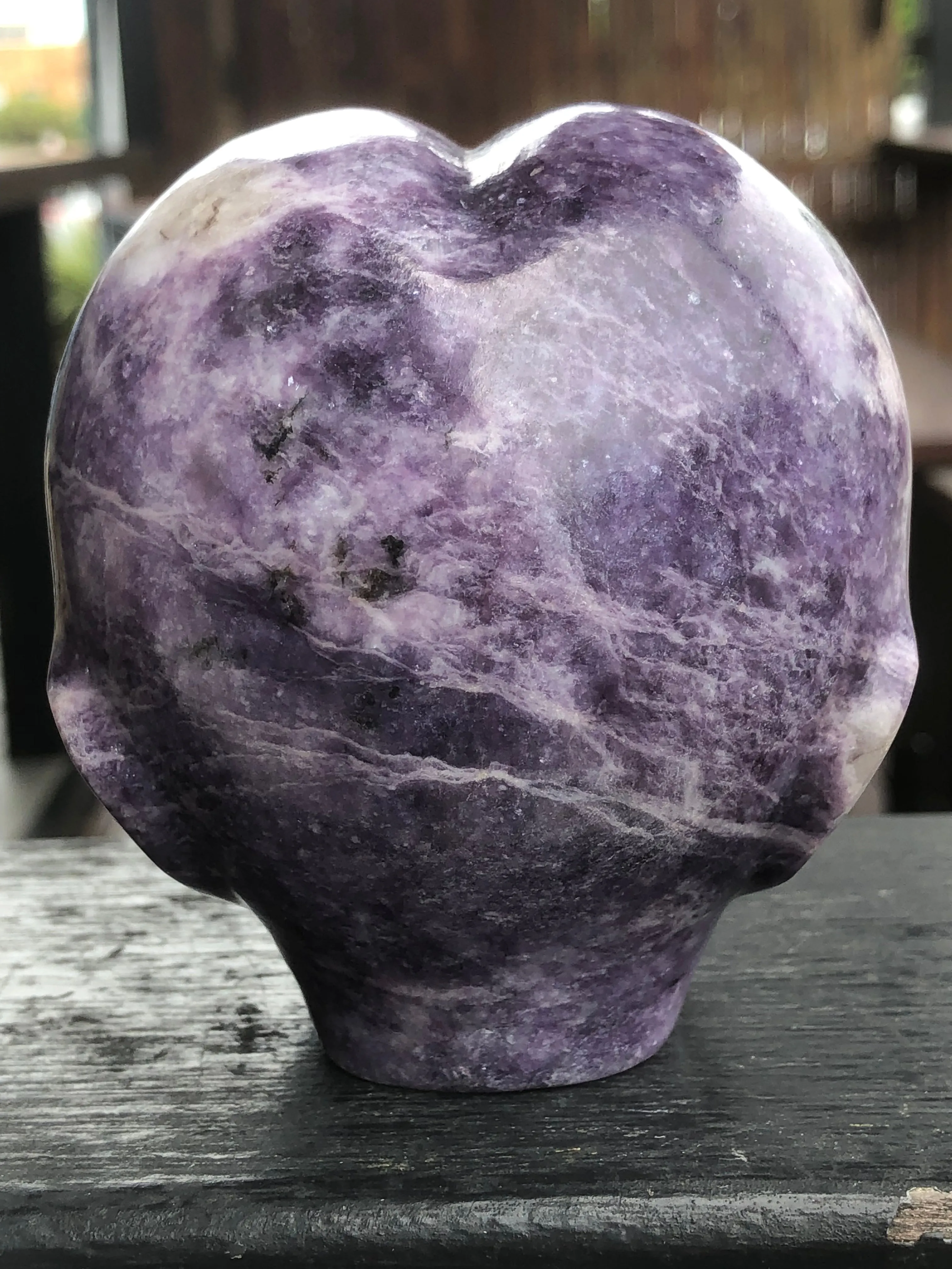 Lepidolite Alien with Purple Goldstone eyes [1k1467]