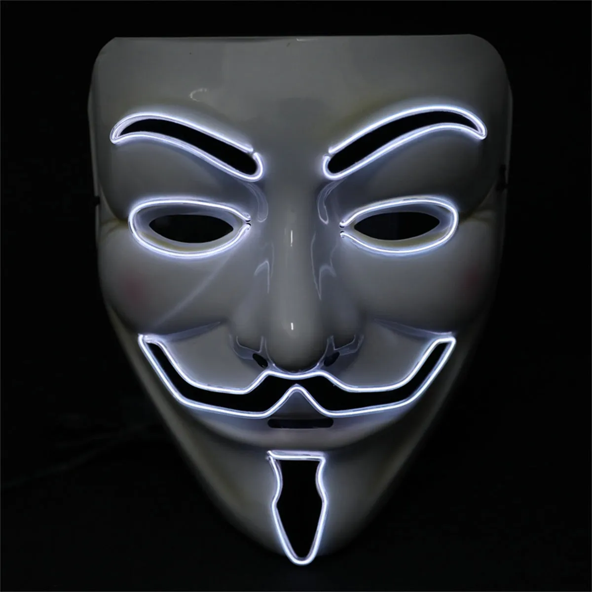 Light up Anonymous Mask - White