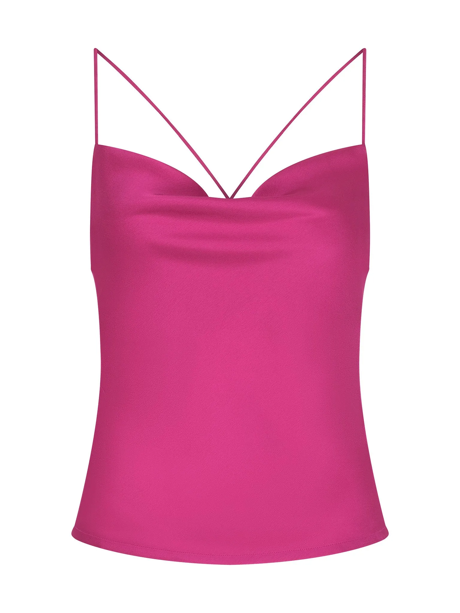 Lila Longline Cami Top in Pink