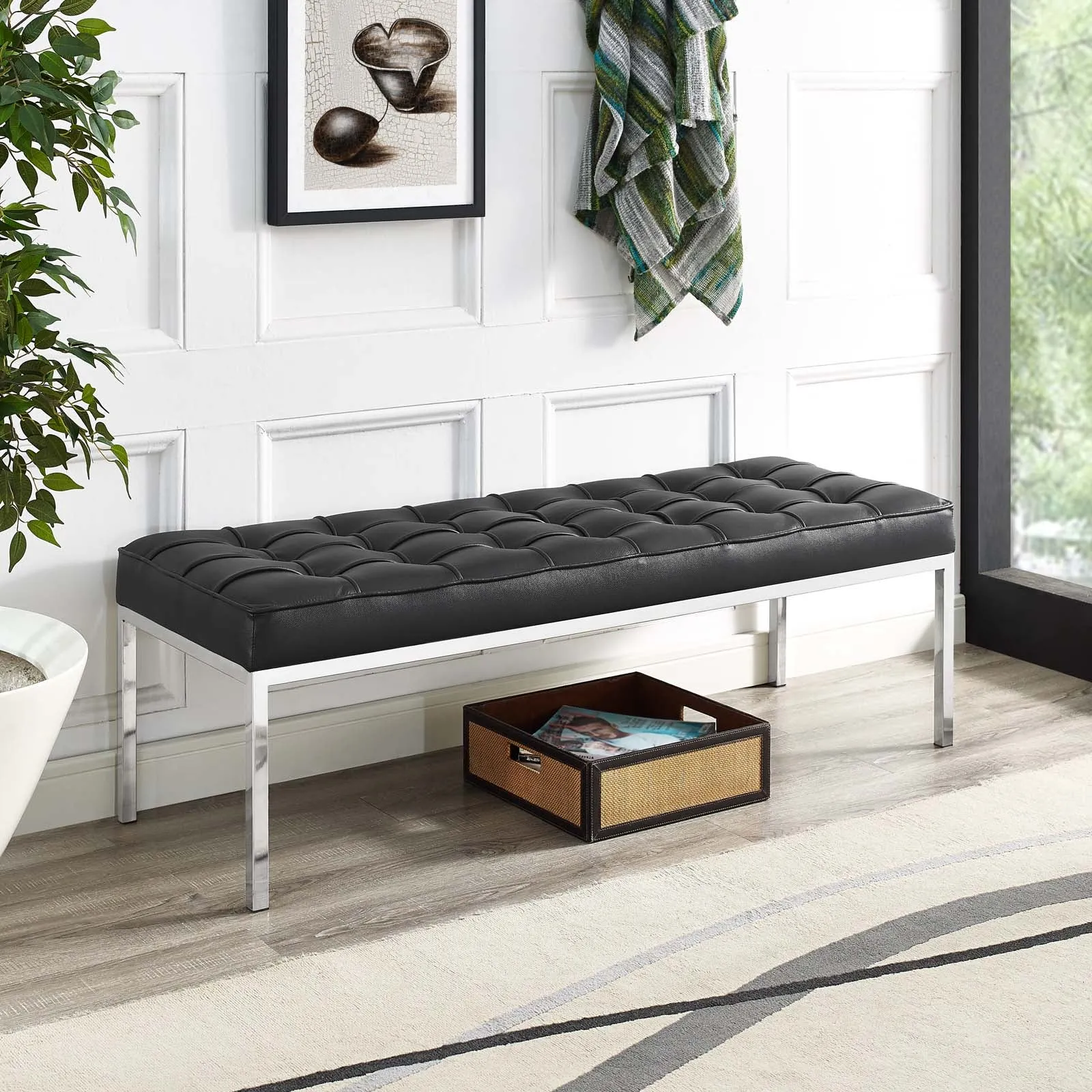 Loft Leather Bench