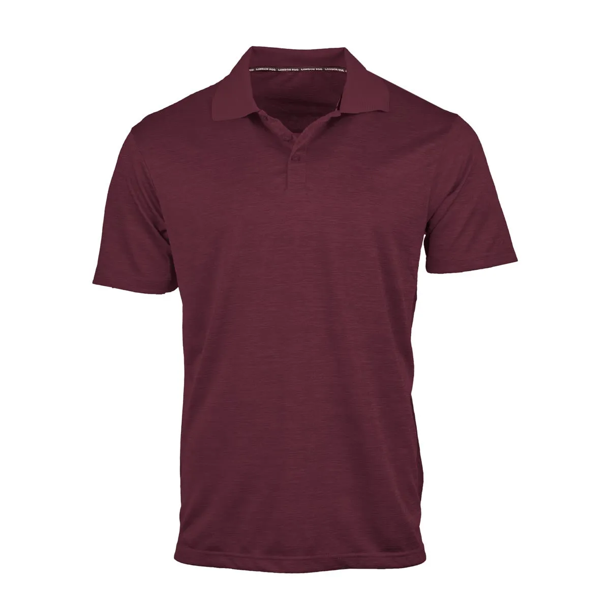 London Fog Men's Poly Textured Space Dye Polo