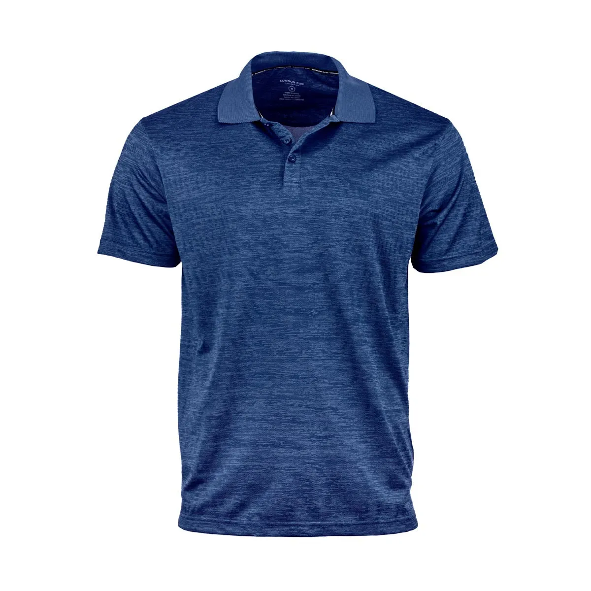 London Fog Men's Poly Textured Space Dye Polo