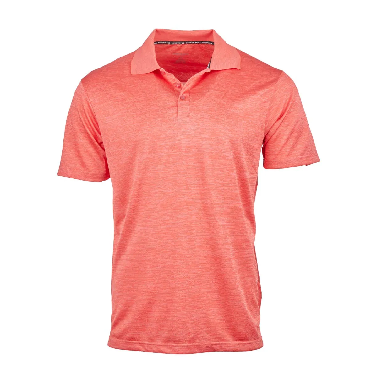 London Fog Men's Poly Textured Space Dye Polo