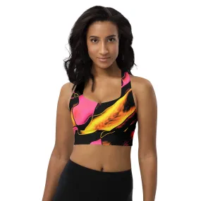 Longline sports bra pretty pink