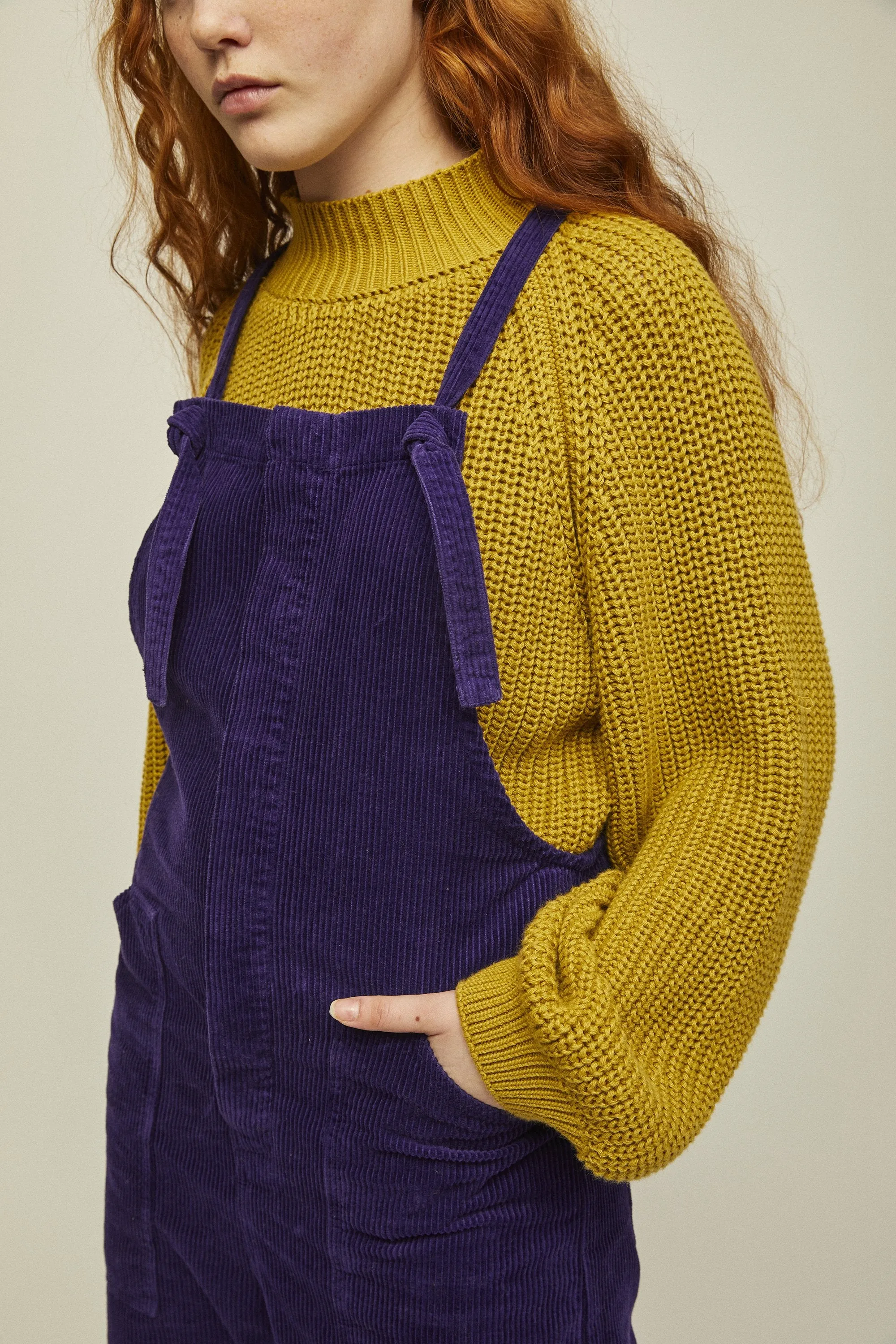 luan corduroy overall purple