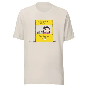 Lucy Psychiatric Help Booth Adult T-Shirt