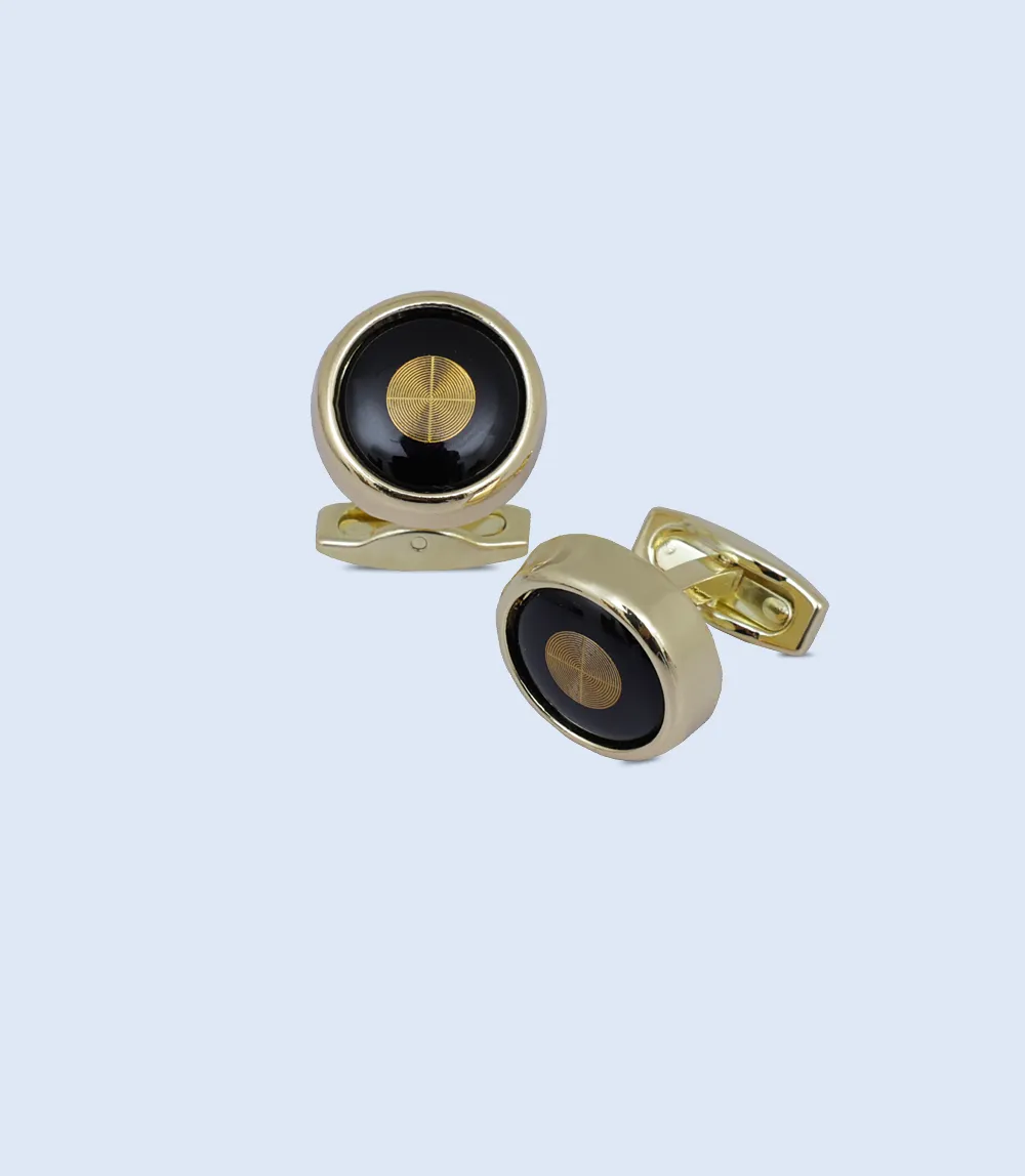 MA1865-GOLDEN-Men Cufflink