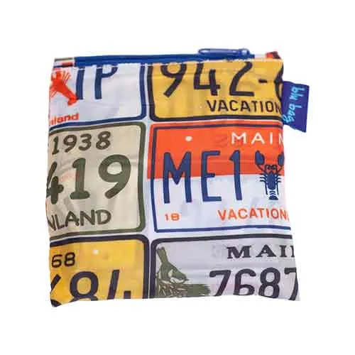 Maine License Plate Blu Bag Reusable Shopping Bag - Machine Washable