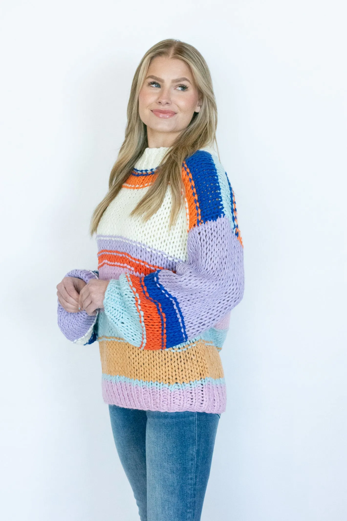 Make it Memorable Multicolor Knit Sweater