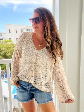 Market Live Preorder: Lightweight Crochet Beach Hoodie by POL (Ships in 2-3 Weeks)