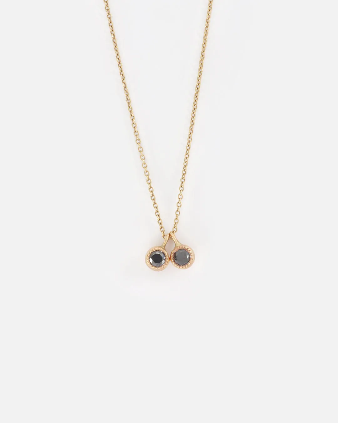 Melee 10 / Double Black Diamonds Pendant