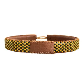 MEN BRACELET MESH GREEN / MUSTARD