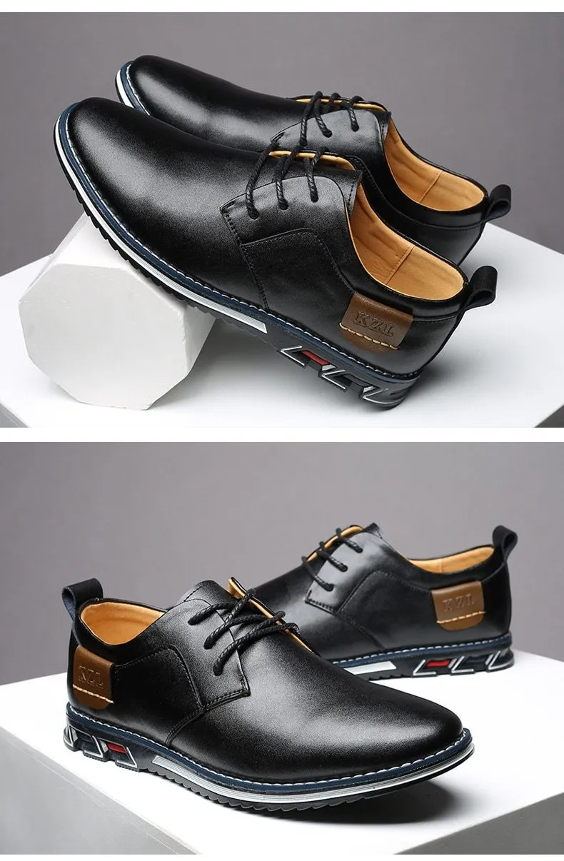 Men Oxfords Leather Sneakers