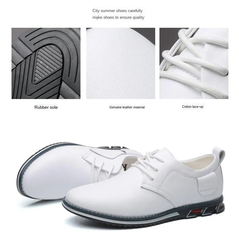 Men Oxfords Leather Sneakers