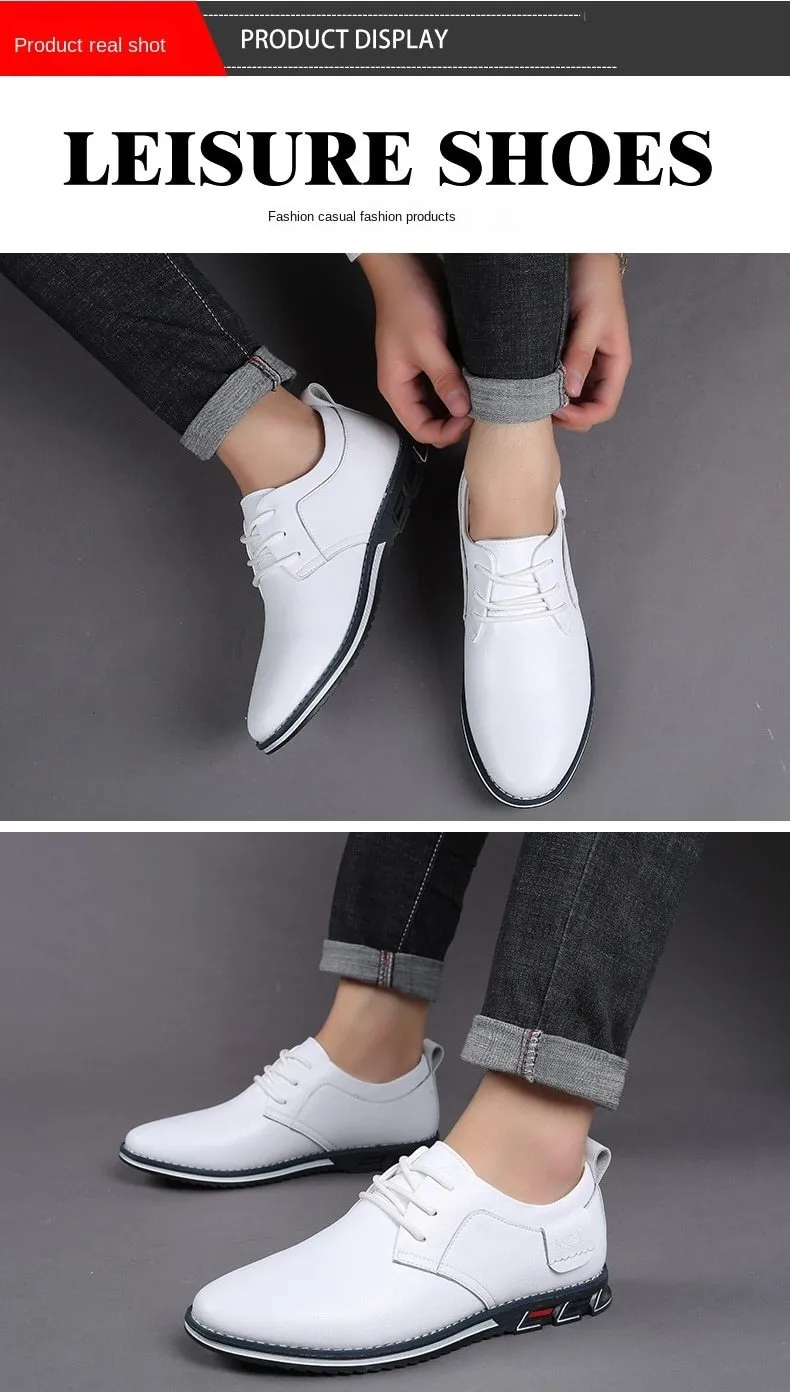 Men Oxfords Leather Sneakers