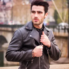 Men's Leather Motorbike Jacket | KC Leather - Vincenzo