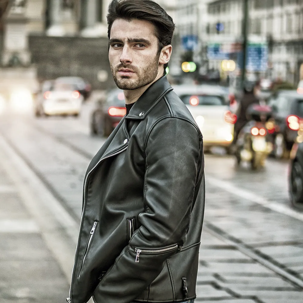 Men's Leather Motorbike Jacket | KC Leather - Vincenzo