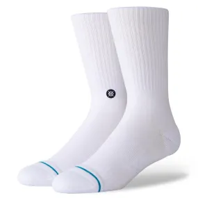 Men's Stance Icon Crew Socks - White